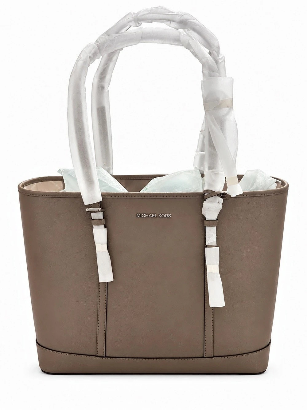Michael Kors Women’s Large Taupe Beige Tote Bag Shoulder Handbag
